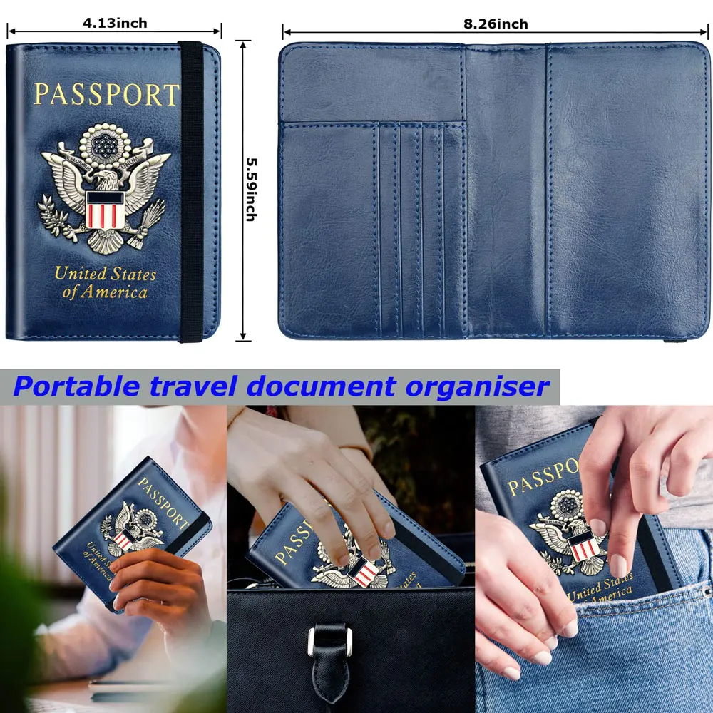 Executive Retail RFID Safe Passport Britannique Et Porte-cartes – Portefeuille Pour Passeport Britannique – Non UE – Cuir PU – Noir, Noir , Passport Wallet, Moderne