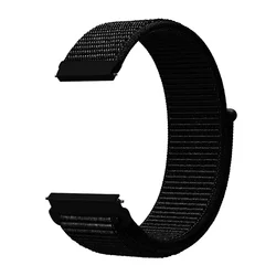 18mm Nylon Loop Strap - Premium Watch Bracelet Accessories for 18MM watch band (Whole black 01)