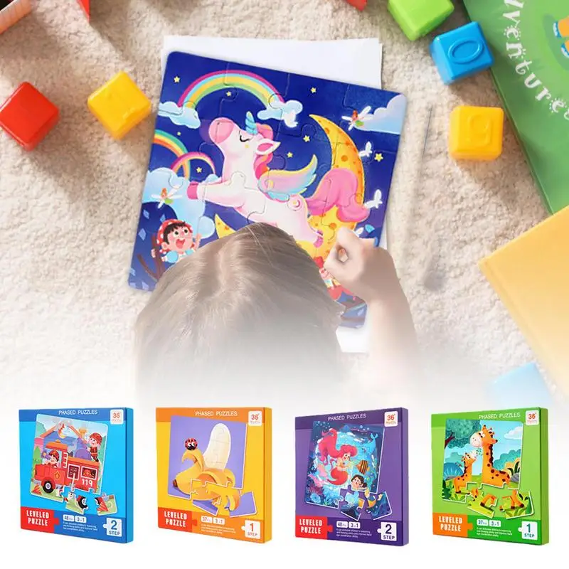 

Пазлы с животными для малышей 1-3, бумажные магнитные дошкольные игрушки-головоломки Монтессори, детские игрушки, пазлы, образовательные рождественские подарки