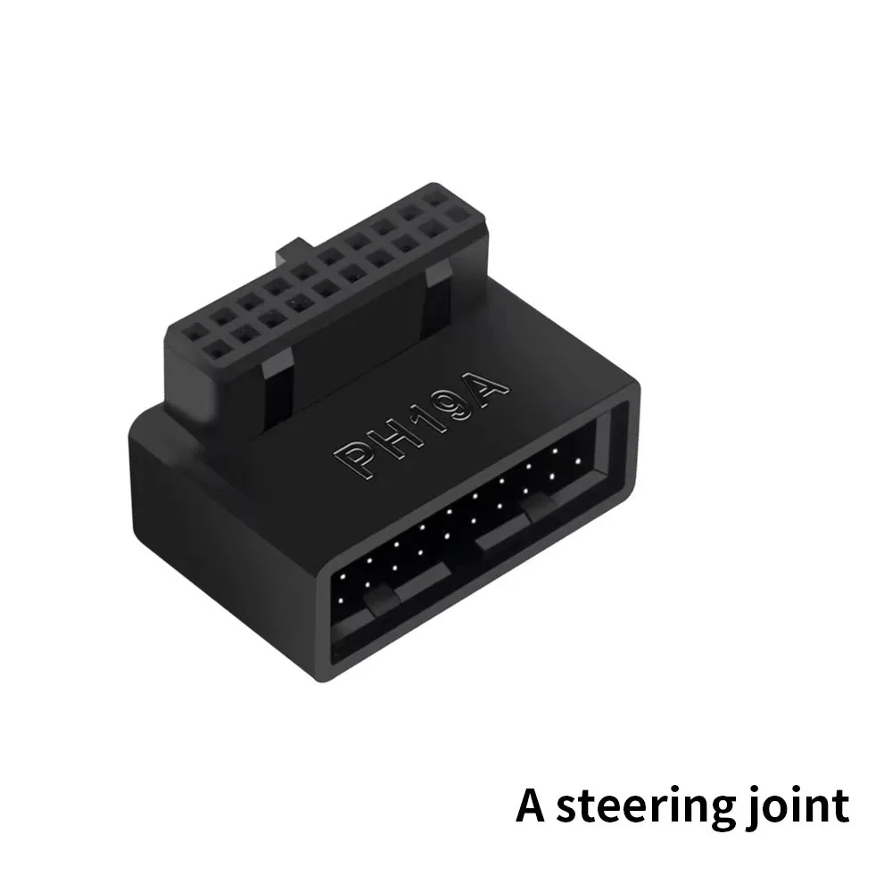 1-4 個 USB 3.0 19pin 20pin ソケット 90 度アダプターオス - メスデスクトップコンピュータマザーボード垂直ピンホルダーコネクタ