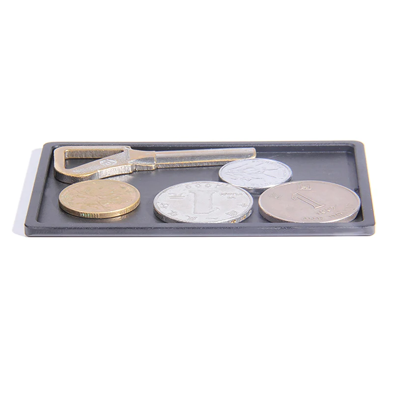 1Pcs Coin Tray For Card Holde Wallet Case Purse Card Holder Key Desk Tray Mini Slim Aluminum Metal Case