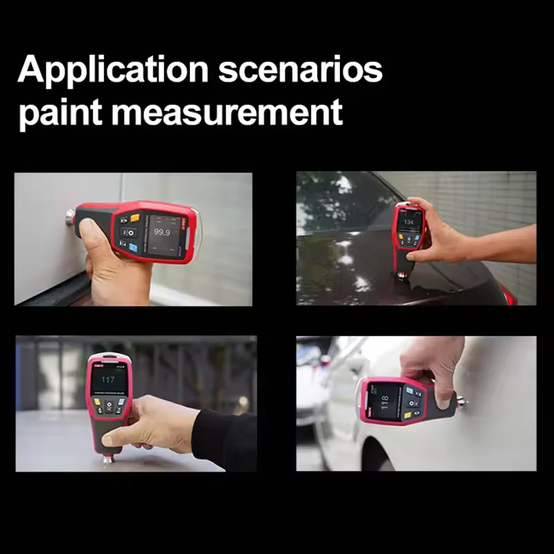 UNI-T Coating Thickness Gauge UT343A UT343D UT343E 0-2000&micro;m Car Film Paint Thickness Tester TFT Screen Display With Bluetooth