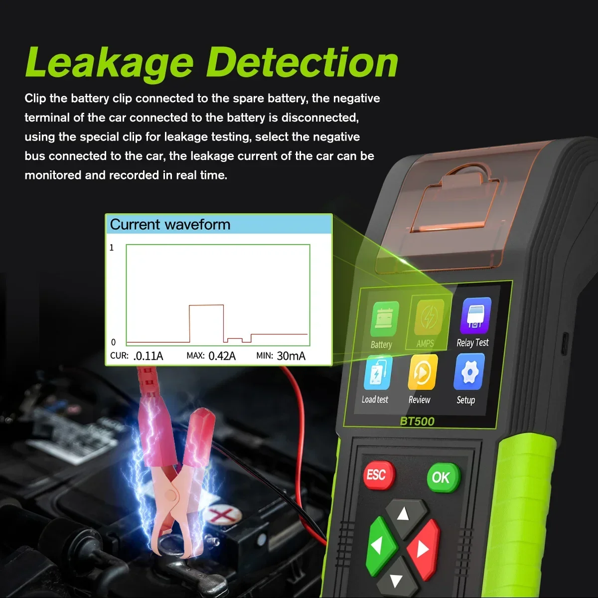 car Battery Leakage Detector