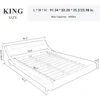 King Size LED Platform Bed Frame with Adjustable Headboard/No Box Spring Need/Easy Assembly/Faux Leather 2