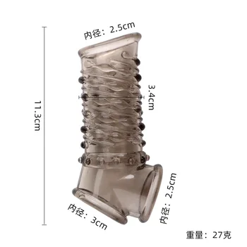 Cock Ring Reusable Penis Sleeve Delay Ejaculation Stronger Erection Penis Extender Male Chasity Cage Sex Toys for Men Adults 5