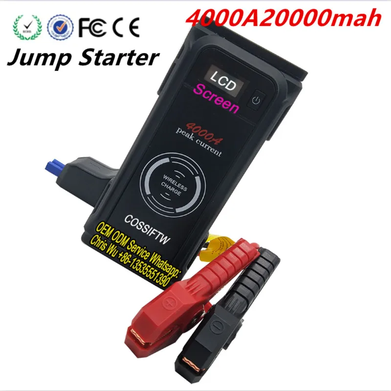 

Car 4000A Peak Jump Starter Powerful Portable Battery Booster Power Pack 12V Auto Jump Box with LED Light USB Quick Charge 3.0