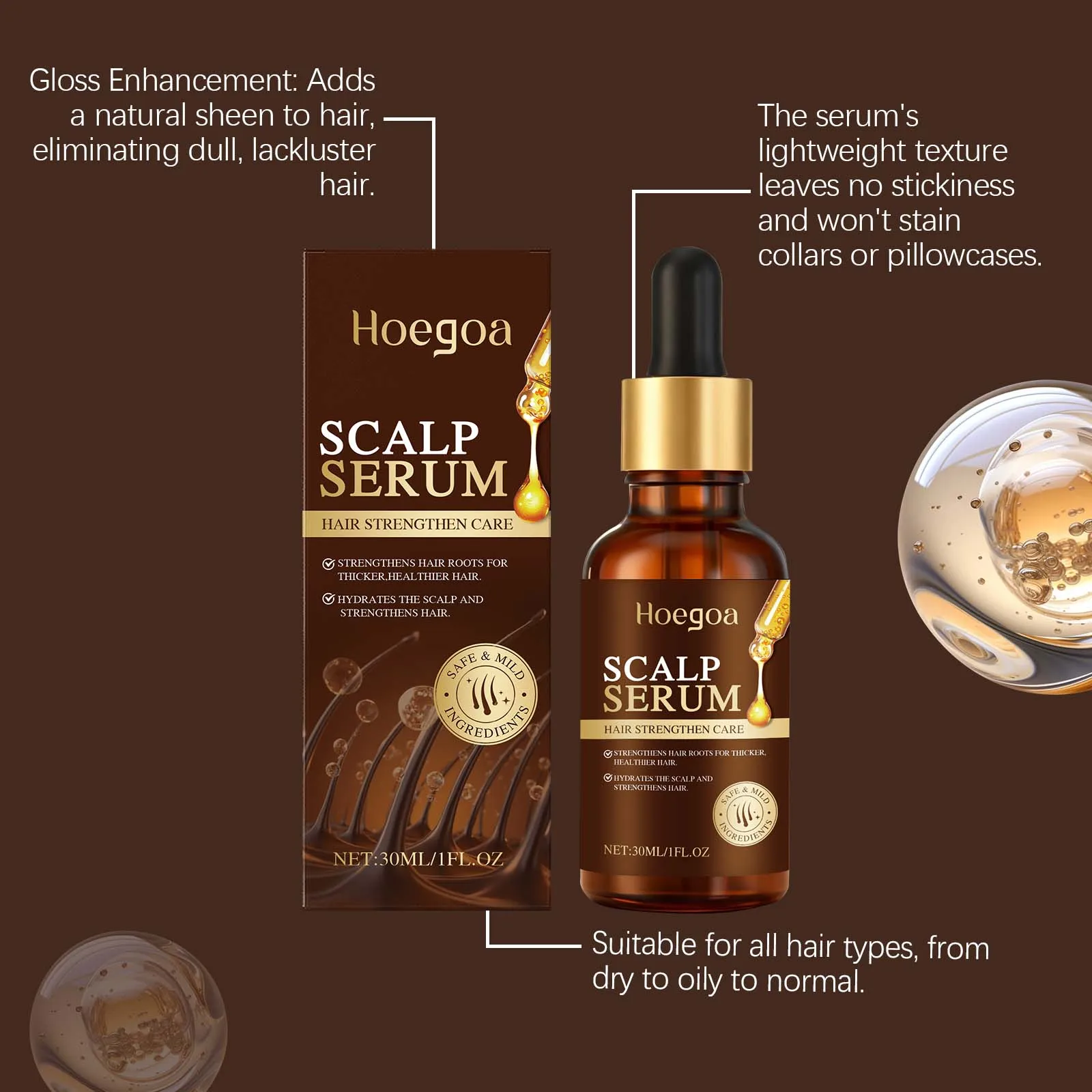 Scalp Care Essence Oil-A Gentle Essence Oil for Nourishing Dry Hair,Strengthening Hair,Hydrating,Moisturizing and Smoothing hair