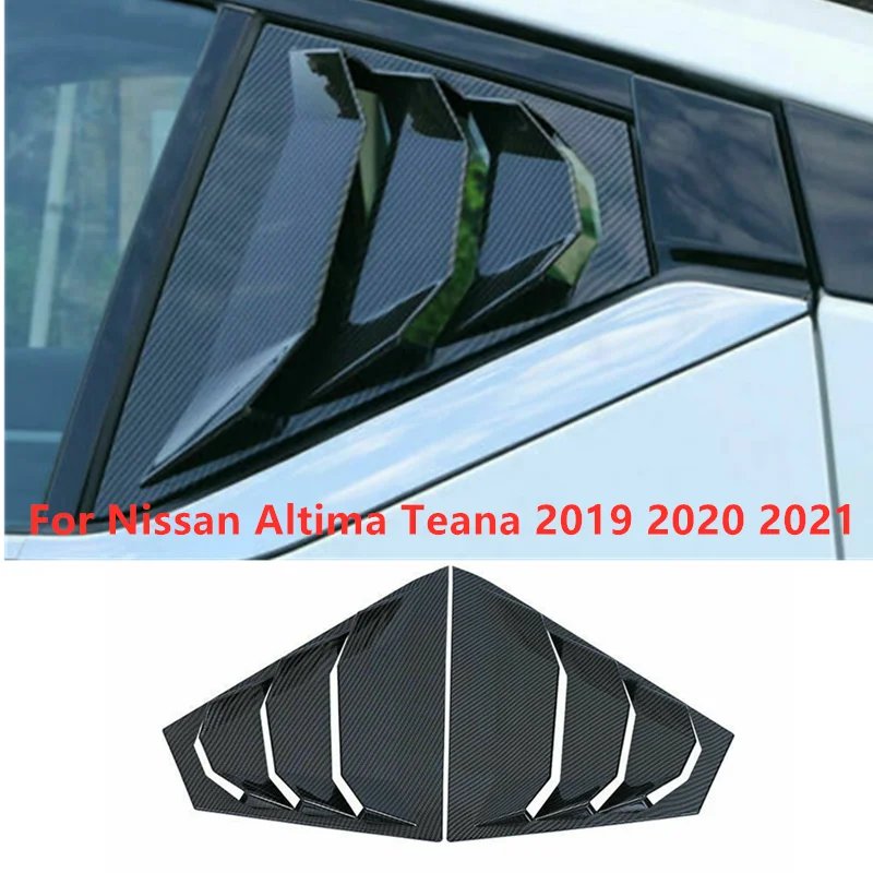 

Carbon Fiber Car Rear Side Vent Window Scoop Louver Cover Trim For Nissan Altima Teana 2019 2020 2021