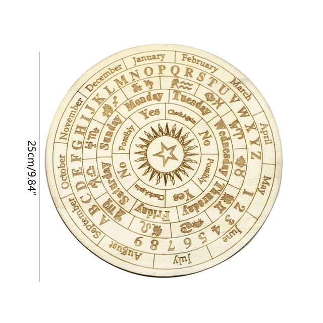 15 Cm/25 Cm -Es Fa Jóslati Inga Tábla Boszorkány Csillag Napsütéses Asztrológia Dowsing Metafizikai Üzenet Kerek Tányér Otthoni Dekoráció - Image 6
