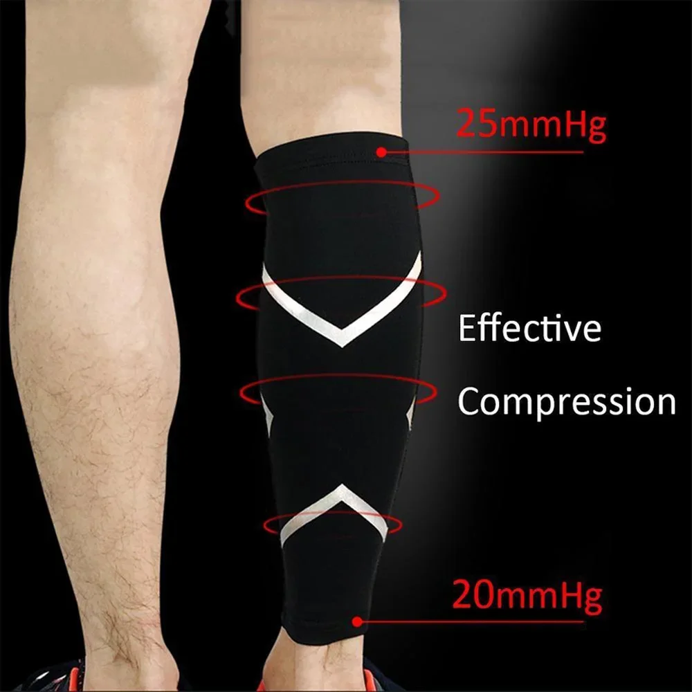 2PCS Sports Calf Compression Sleeves Leg Brace Shin Splint Support for Running Cycling Basketball Soccer Volleyball Women Men