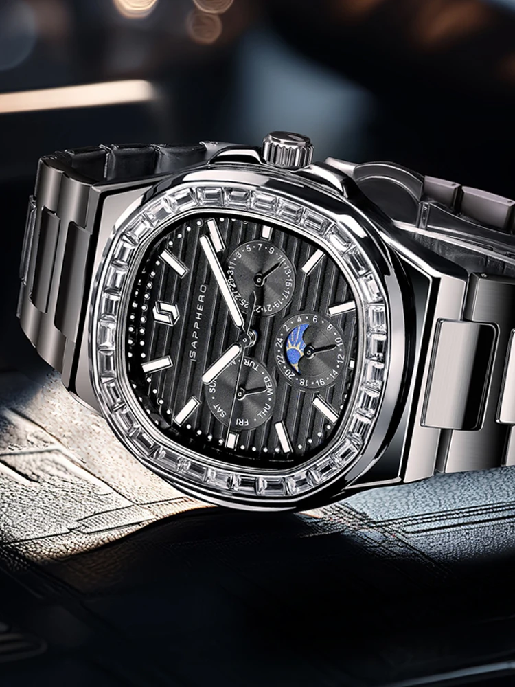 【ダンヒル】クォーツ メンズ腕時計 腕時計 メンズ クォーツ メンズ腕時計トップブランドのステンレス鋼の