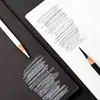 3Pcs 6Pcs Set Black White Sketch Charcoal Pencil Soft Medium Hard 4mm Lead Core Art Drawing Shadow Highlight Details Processing 3