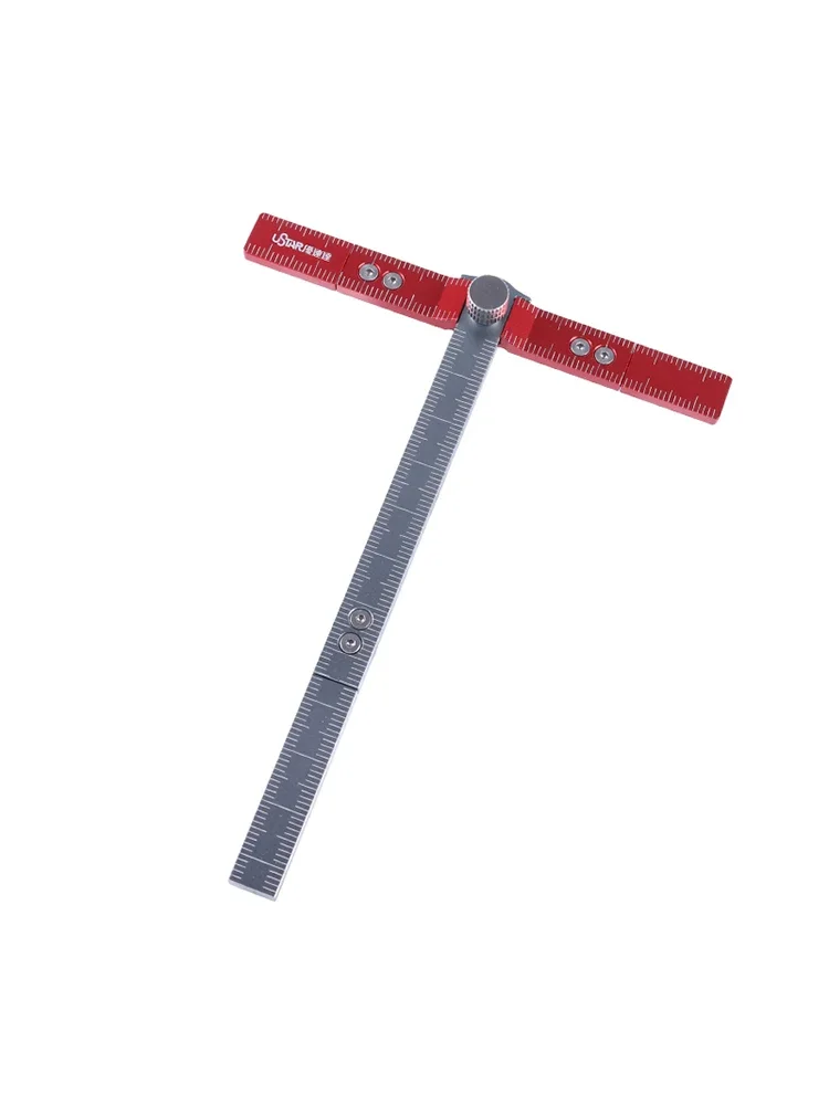 Model Tools T-square Ruler Metal Adjustable Measuring Tool for Assembling Model Hobby DIY
