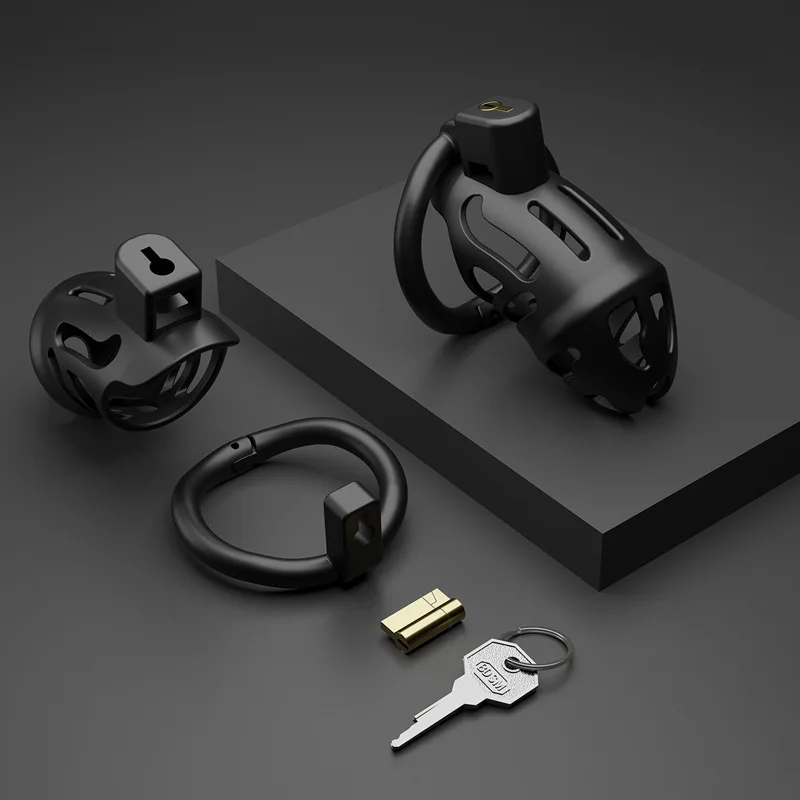Penis Chastity Cage Sextoy Men Resin Male Chastity Cage Anti Removal Imprisonment Penis Chastity Lock Bondage to Prevent Cheating Sex Abstinence Toy