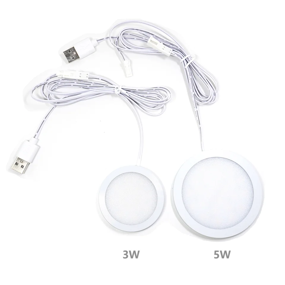 LED Spotlight Interior Cabinet Puck Light Mini 3W 5W Surface Mounted Celing Slim Lamp Dupont Cable Counter Closet USB 5V etrnLED led downlight,led spotlight