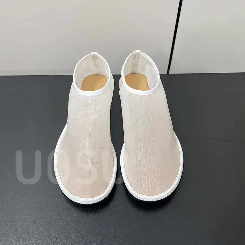 Designer Luxury Women's Flats Mesh Hollow Style Shallow Slip Ballet Shoes Breathable Comfortable Sheepskin Party Ladies Shoes