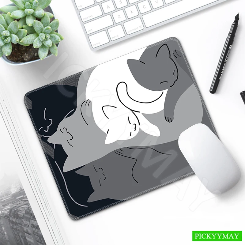 branco, tapete de rato pequeno, computador Deskpad,