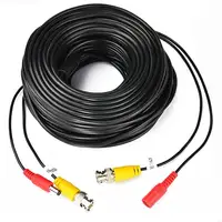 Câble de vidéosurveillance 2 en 1 BNC + DC 5-50M |   Fil d'alimentation vidéo coaxial pour système de caméra de surveillance de sécurité AHD DVR 4