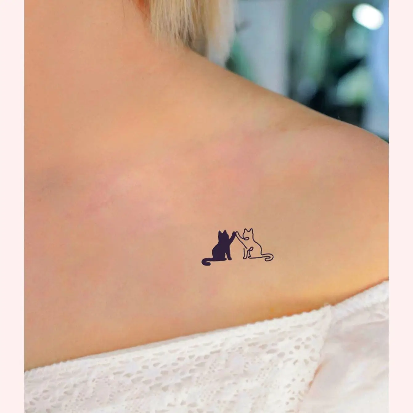6pcs Waterproof Temporary Tattoo Sticker Minimalist Tattoo Pattern Personality Fake Tatoo Women Men Disposable Tattoo Stickers 3