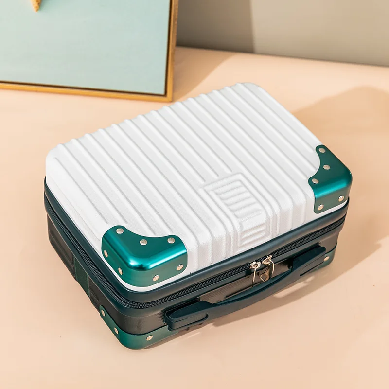 14 inch Mini Luggage Cosmetic Box Hand Waterproof Luggage Organizer Makeup Case Travel Suitcase Light Boarding Case Kids Luggage
