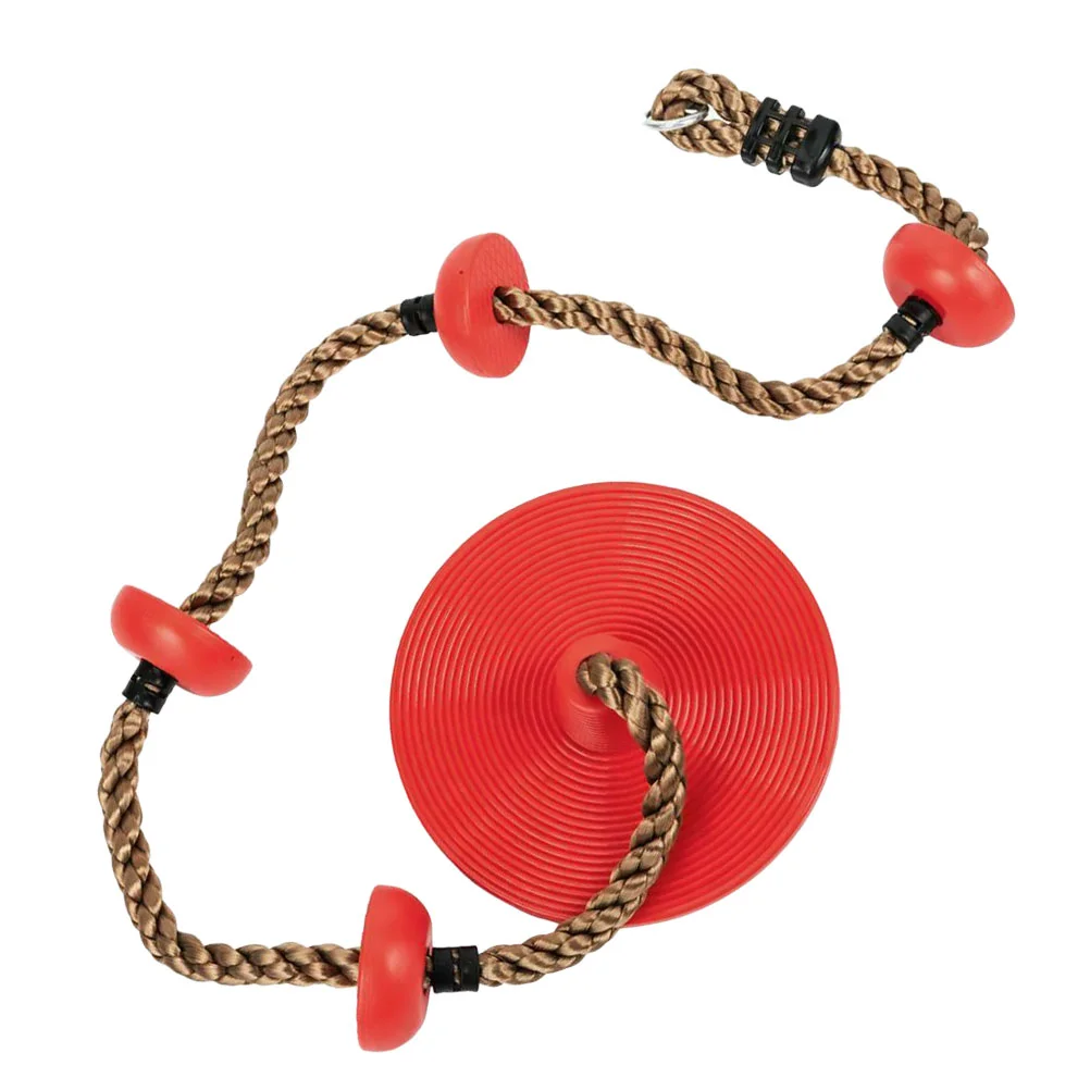 Kid Swing Toy Kid Indoor Outdoor Recreation Swing Large Round Disk Swing for Girl Boy (Red) Kid Toy Swing 4