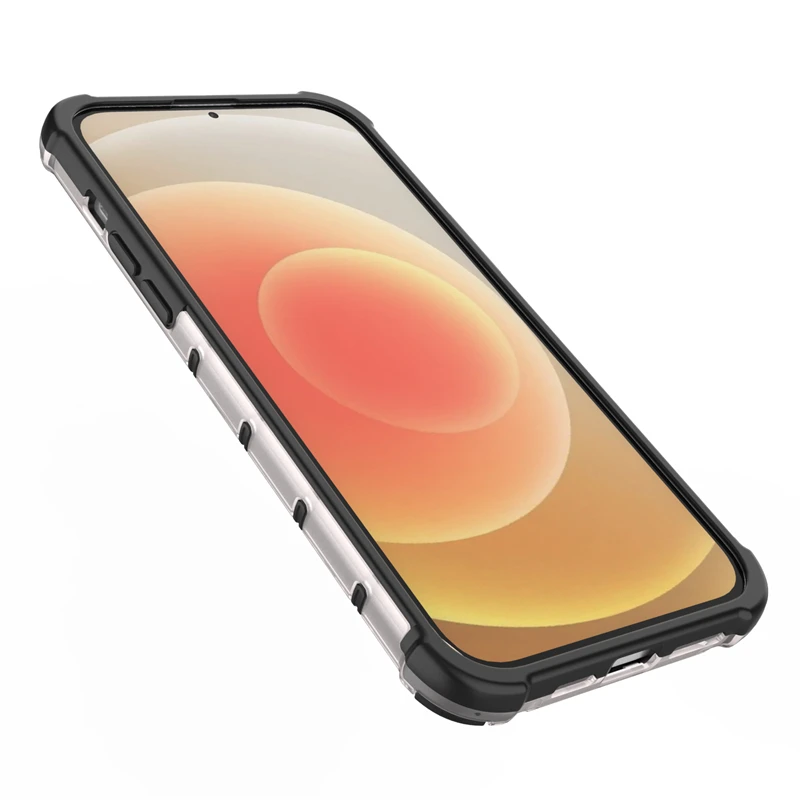 Honeycomb Clear Stødsikkert Etui Til Hybrid TPU Transparent Armor Cover iPhone 7 8 Plus 11 12 13 14 15 Pro Max_voghion.com