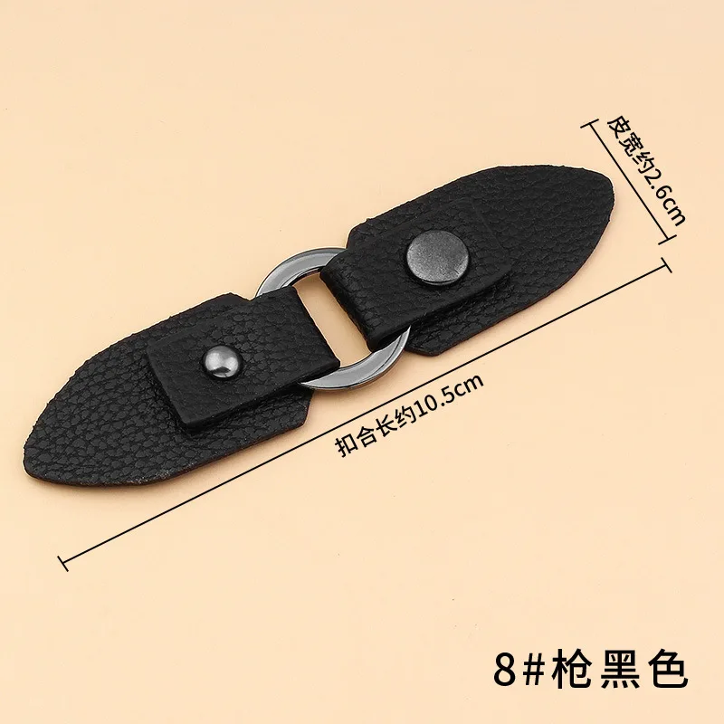 4Pairs Metal Leather Pair Button for Sewing Supplies Jacket Coat Sweater Cardigan Belt Buckle Handwork Clothing Decoration 4