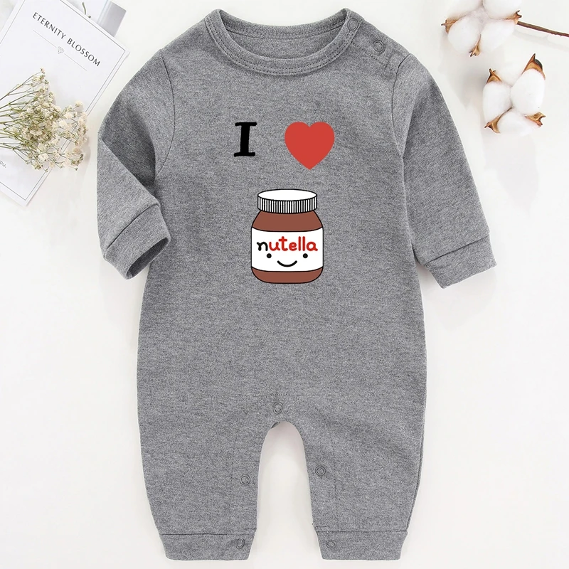 Cartoon Baby Boy Romper Nutella Newborn Baby Girl Winter Clothes Infant Outfits Cotton Baby Girl Photography Costume for Babies Baby Jumpsuit Cotton  Baby Rompers