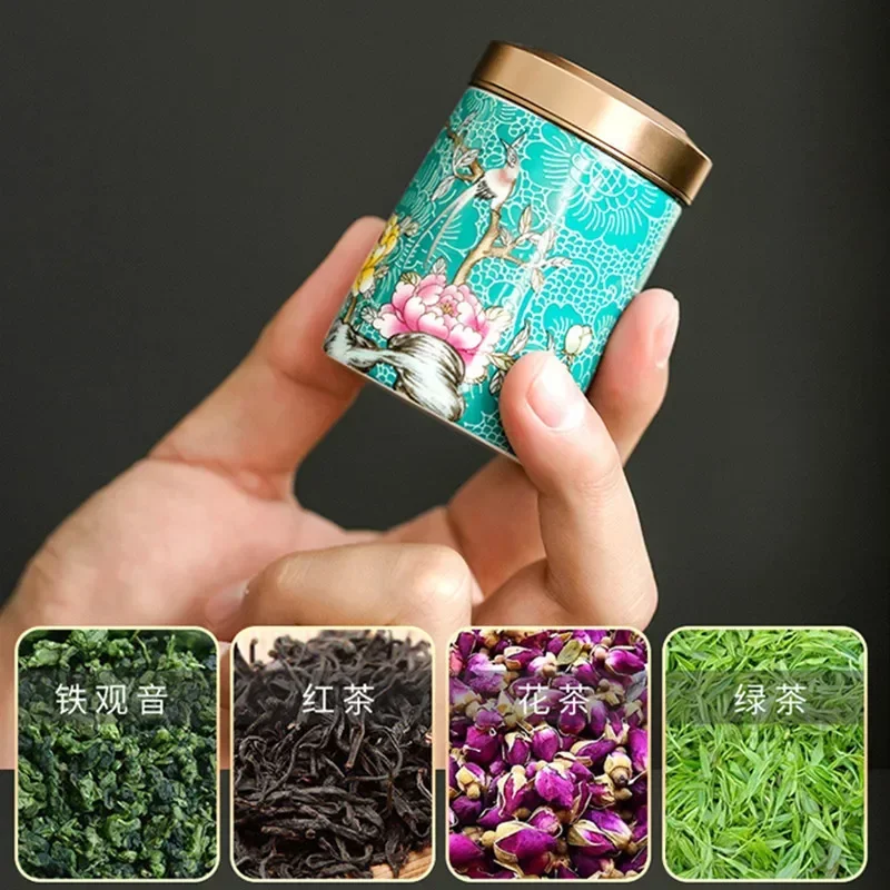 Exquisite Pastel Ceramics Tea Caddy Candy Cookies Storage Tank Containers Portable Travel tea Box Sealed Jar spice organizer