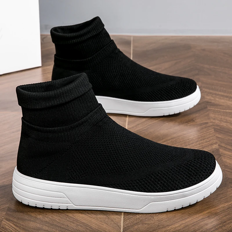 

Fujeak Casual Ankle Socks Shoes Lightweight Mesh Men's Shoes Comfortable Anti-slip Sneakers Large Size Loafers Trendy Footwear