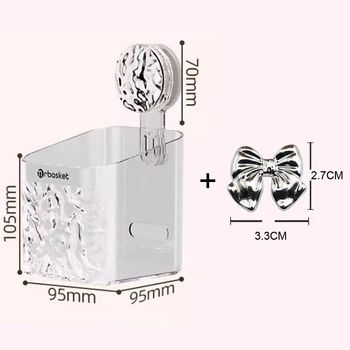 ชั้นวางของในห้องน้ำแบบติดกระจกสุญญากาศลายน้ำแข็ง ติดตั้งง่ายในไม่กี่วินาที หมุนได้ ถอดออกได้ 9