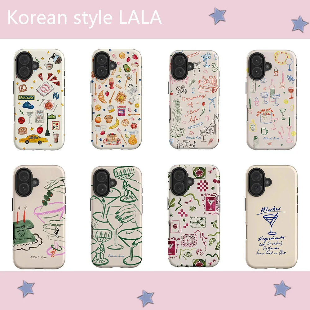 Elegant Wine Glass Fruit Design Luxury Double-Layer Phone Case