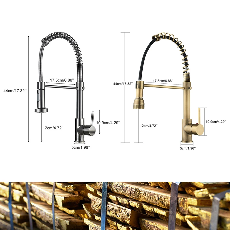 

Deck Mounted Flexible Kitchen Faucets Pull Out Mixer Tap Black Hot Cold Kitchen Faucet Spring Style with Spray Mixers Taps E9009