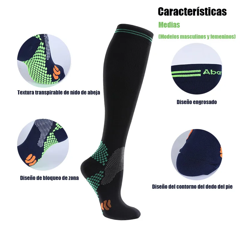 Compression Socks Varicose Veins Men Women Socks For Running Cycling Football Soccer Stockings 1/3 Pairs 20-30 Mmhg football socks sports socks cycling socks fitness sports socks compression socks sport socks