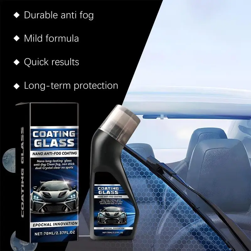 70ml auto Hydrophobic Windshield Coating agent car window glass Rainproofing Waterproof Fog Prevention Agent Oil Removal agent