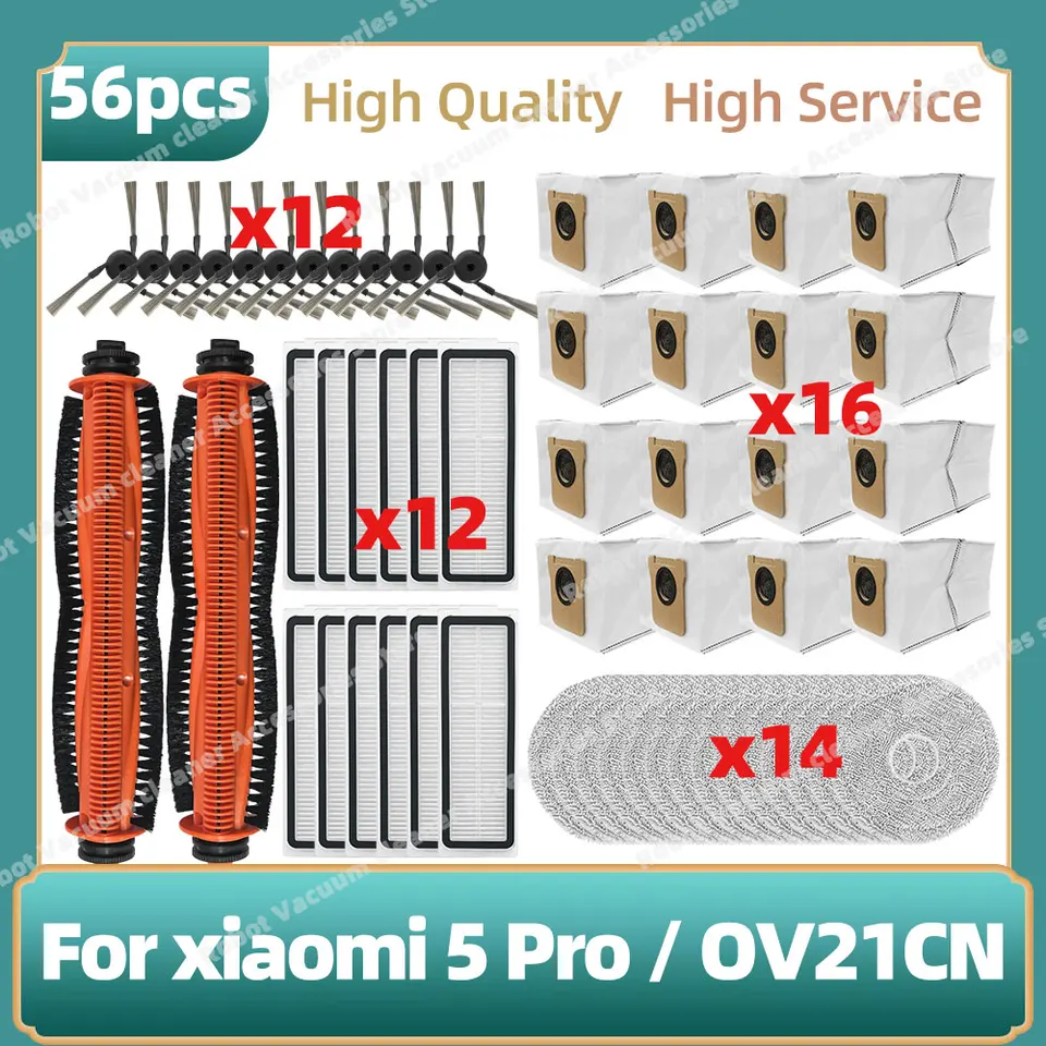 Sacchetti Per Aspirapolvere Xiaomi 5 Pro / OV21CN – 10 Pezzi, 3.5 L, Filtrazione Avanzata Per Robot Con Stazione Di Svuotamento