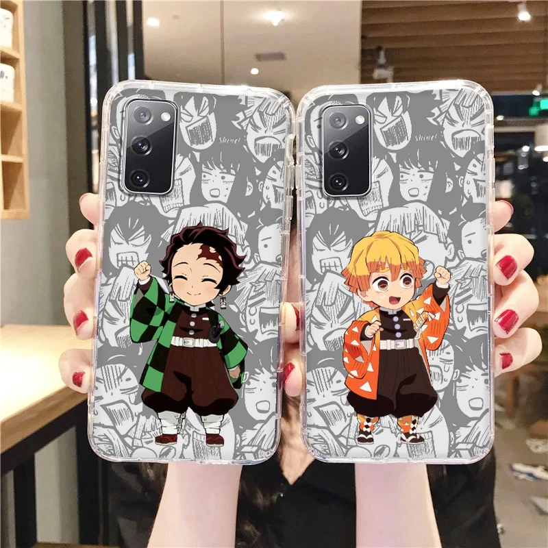 

Demon Slayer Anime Boy Transparent Phone Case For Samsung A73 A72 A71 A53 A52 A51 A42 A33 A32 A23 A22 A21S A13 A12 A03 5G