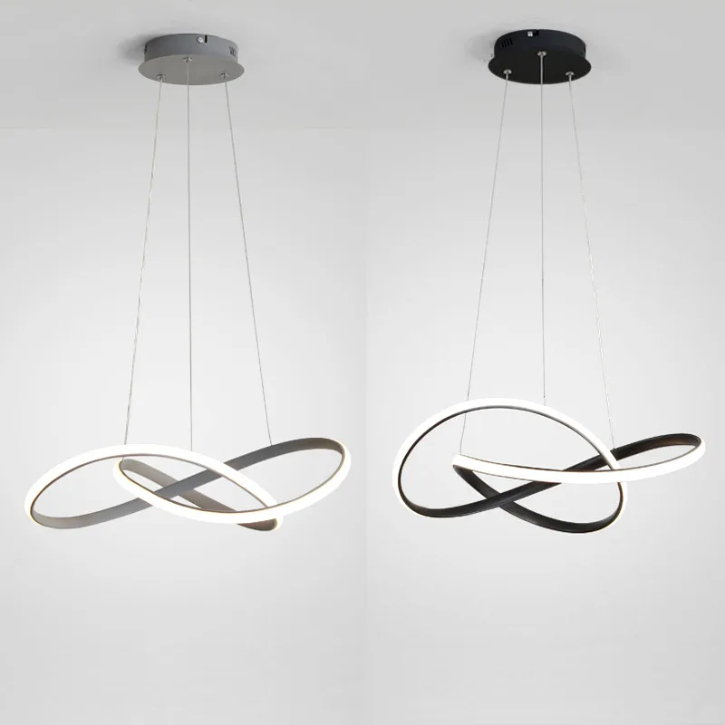 Nordic Led Hanging Pendant Lamp Kitchen Light Fixtures Modern Dining Room Loft Suspension Home Decor Indoor Lighting Black White - Image 4