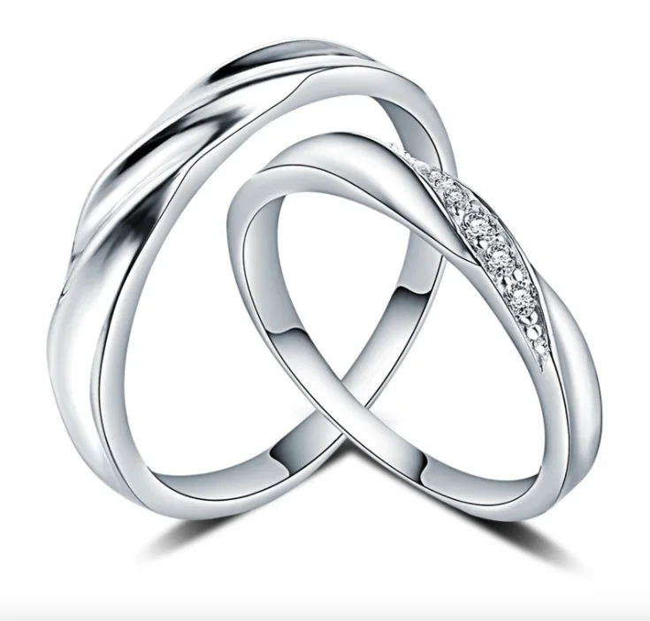 

Letter Charms Name Mothers Ring with 4 Heart Birthstones Silver Color Personalized Engraved Rings AL