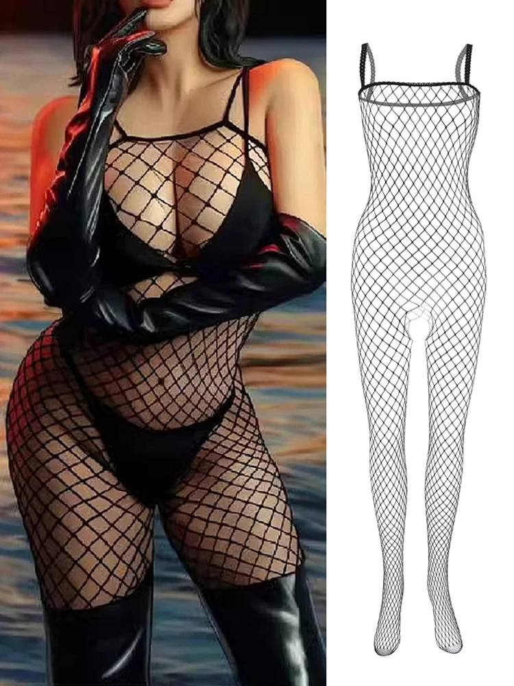 Mesh Underwear Sexy Bodysuit Women Lingerie Evening Dresses Hot Long Jumpsuits Sex Body Stockings Porn Clothing Porn Nightwear