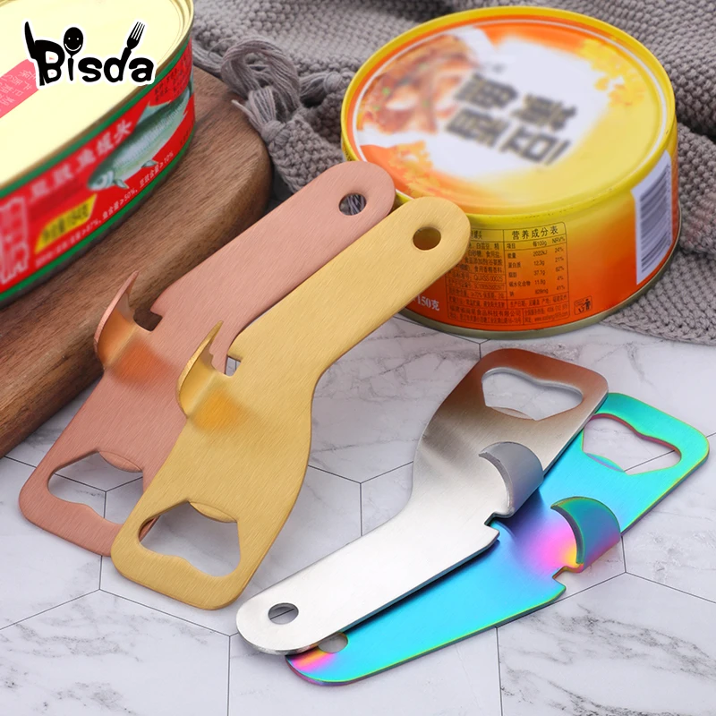 Beer Bottle Opener Stainless Steel Multi-function Kitchen Can Opener Soda Cap Wine Kitchen Accessories Restaurant Tools 1Pc