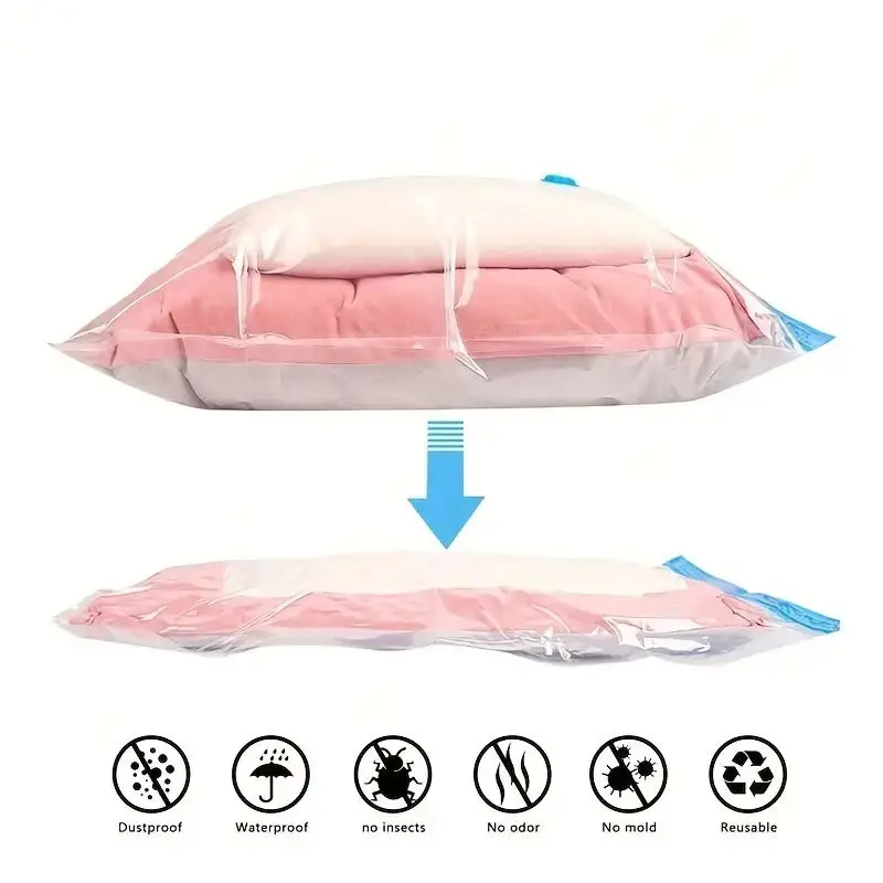Vacuum storage bag space saving bag for clothes, mattresses, blankets, duvets, pillows, quilts, travel, moving 2