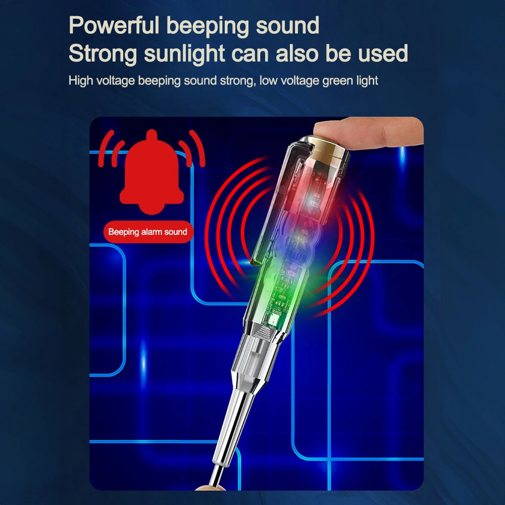 AC24-250V Non-contact Voltage Tester Pen Induction Digital Power Detector Pencil Intelligent Electric Screwdriver Probe Circuit 3
