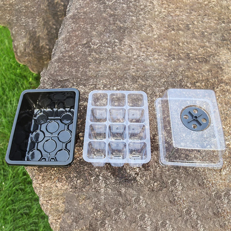 Seed Starter Tray 6/12 Holes With Humidity Dome Succulent Propagation Mini Greenhouse Germination Seed Starter Tray Seedling Tray