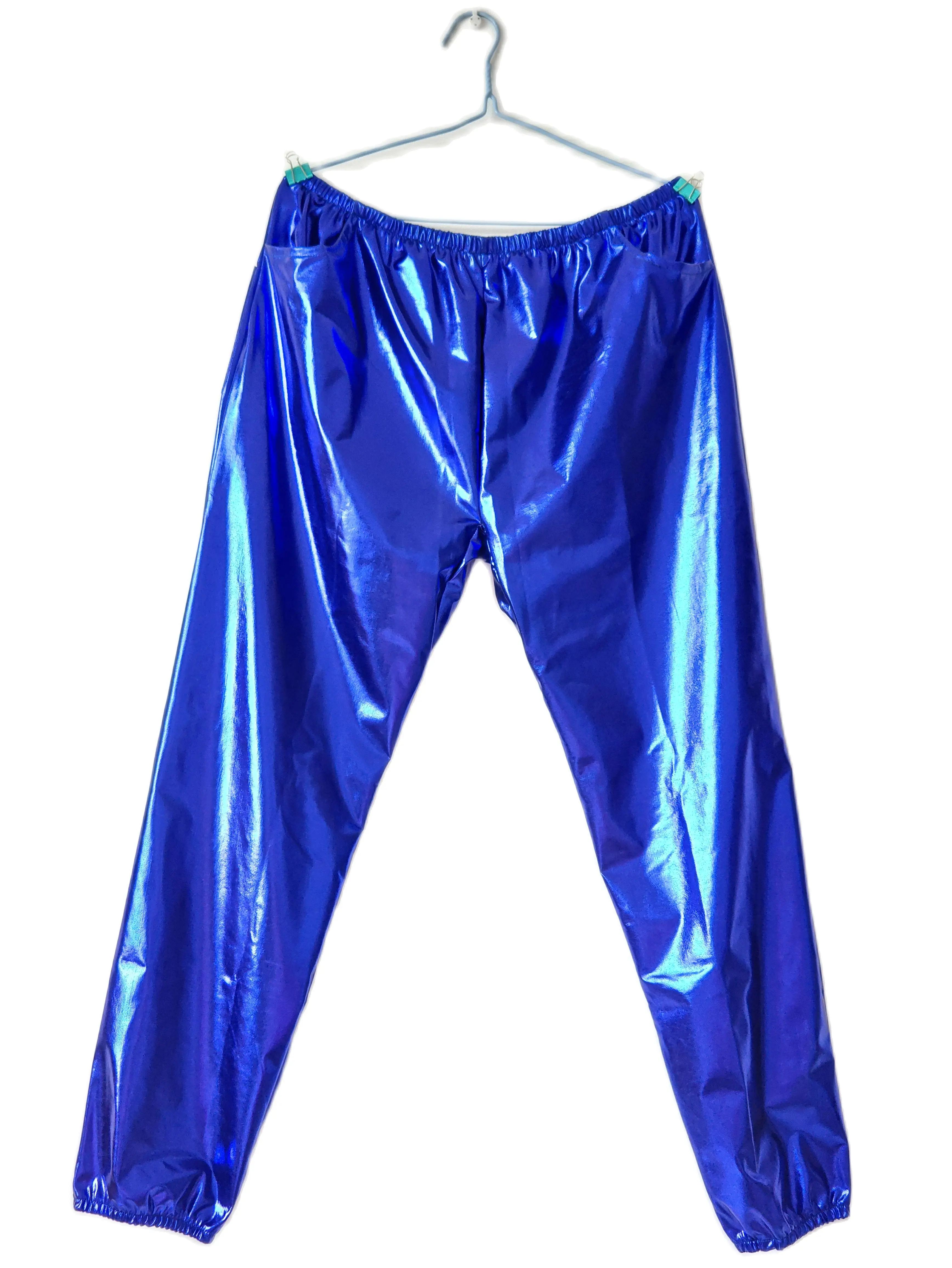 Metallic Pants ZEROYAA Men's Jogging Bottoms Metallic Shiny Disco