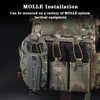 Tactical Folded Rotating Phone Holder Case Suitable Large-Size Smart Phone MOLLE Fixed Vertical & Lateral Operation Navigation 6