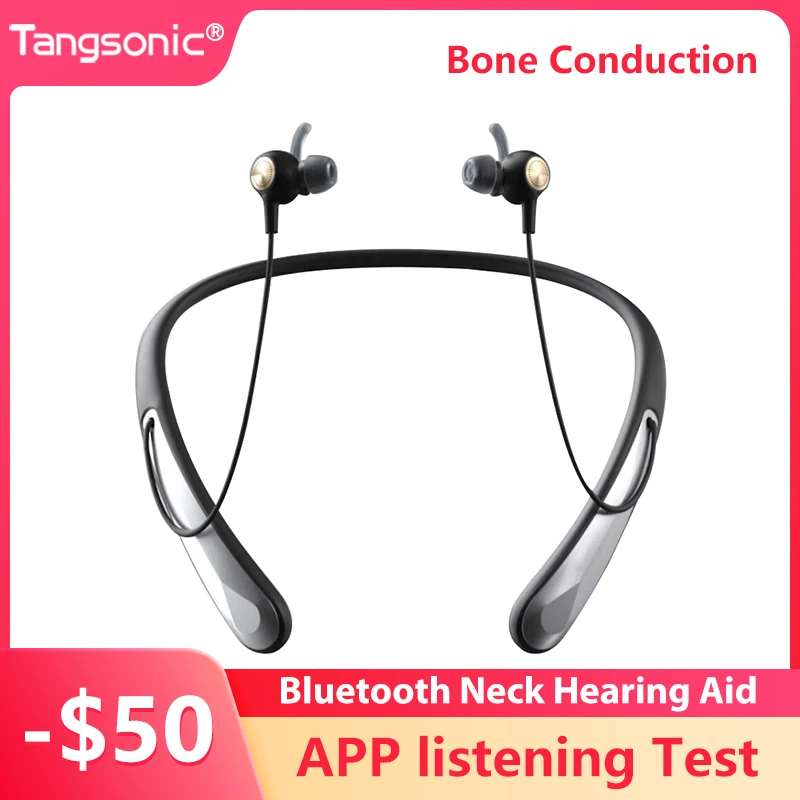 Tangsonic Bone Conduction Hearing Aid Neck Bluetooth Rechargeable Sound