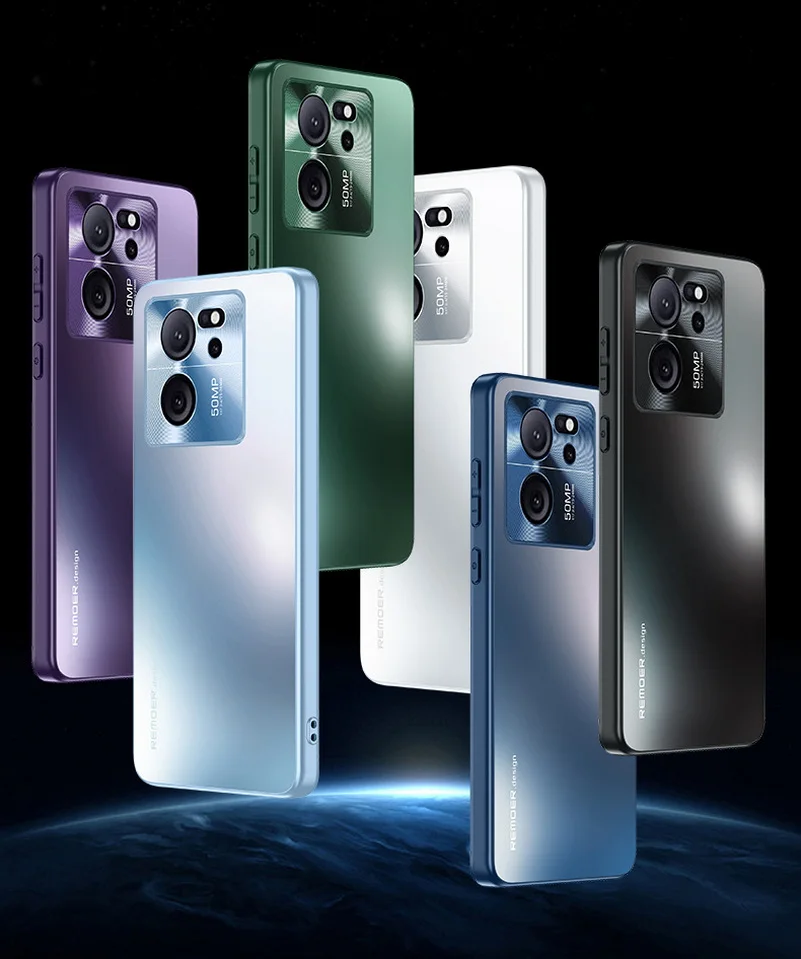 Sleek Matte Acrylic & Metal Camera Guard Shockproof Phone Case