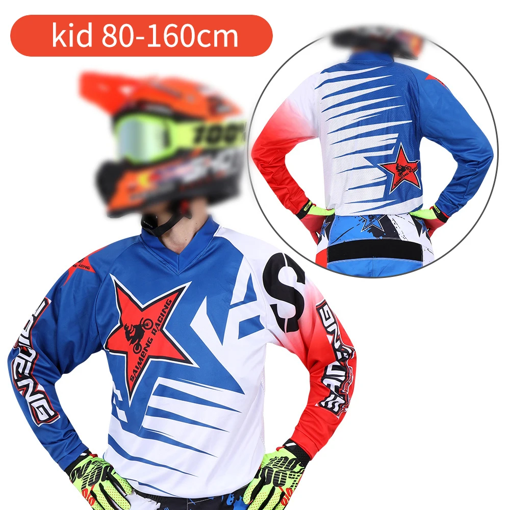 어린이용 오프로드 오토바이 저지, 모토크로스 셔츠, 3 4 5 6 7 8 9 10 11 12 13 14 15 16 세, mx bmx 엔듀로 키즈