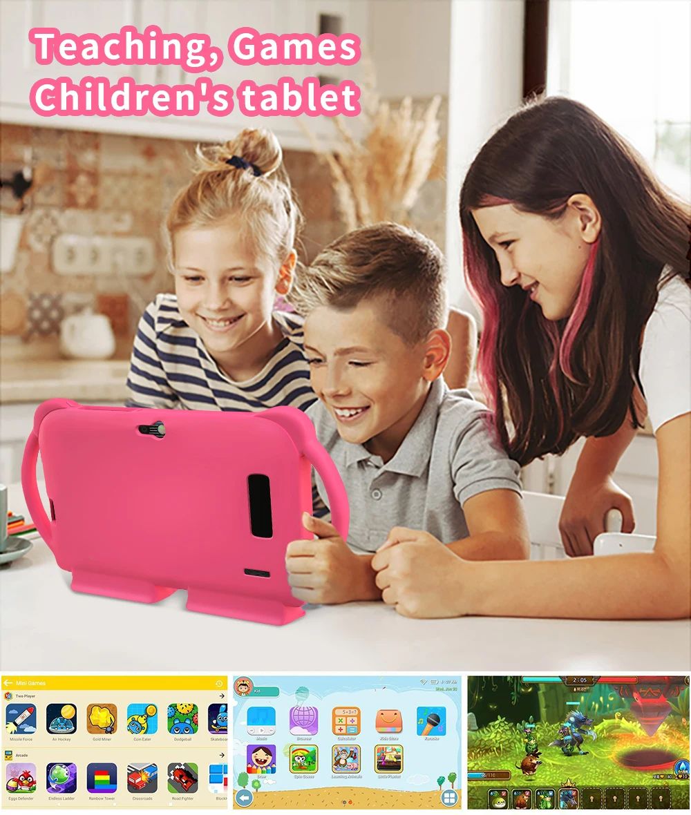 2024 newest 7 Inch Kids Tablet Quad Core Android 9.0 64GB WiFi Bluetooth Educational Software Installed 5